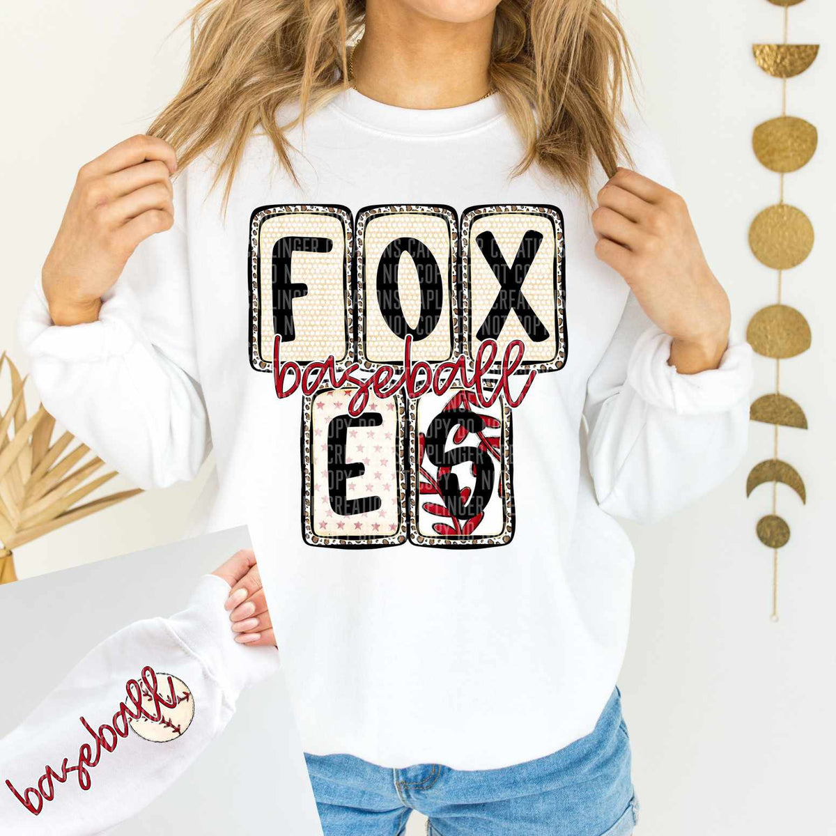 Foxes Baseball FRONT (caplinger) 82601 DTF transfer