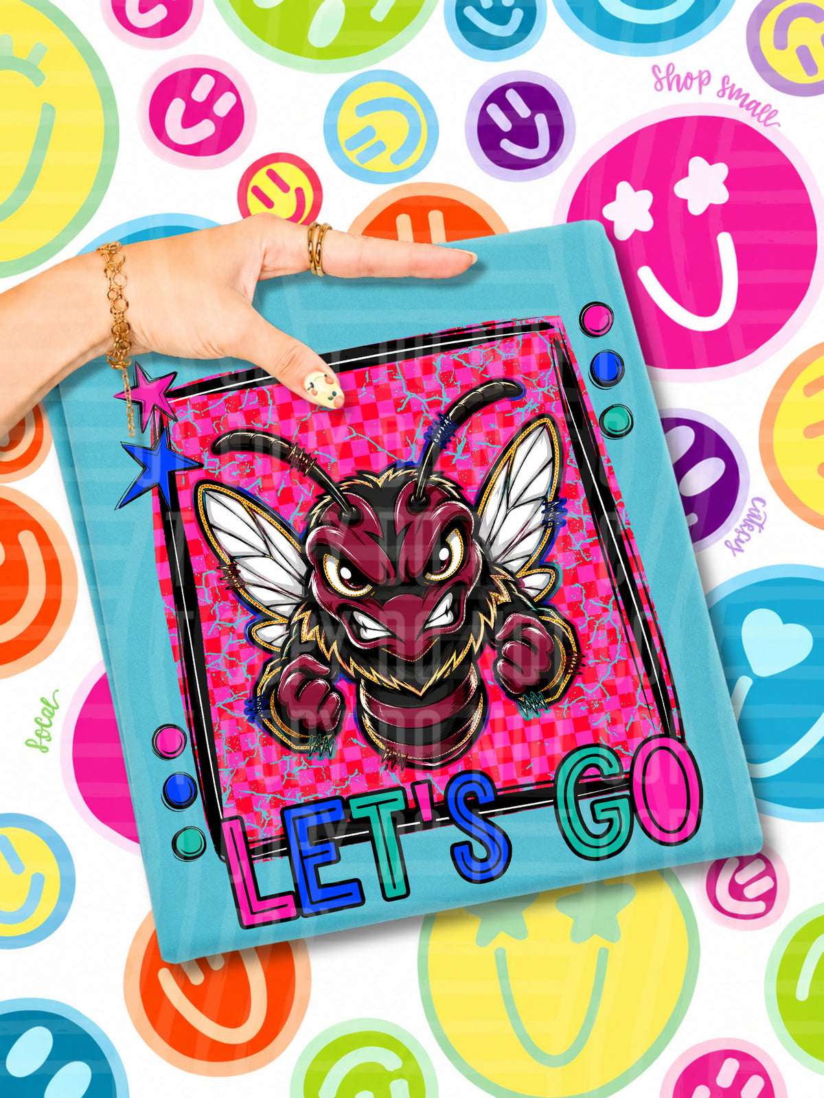 Lets go hornets candy mascots (Caplinger) DTF transfer
