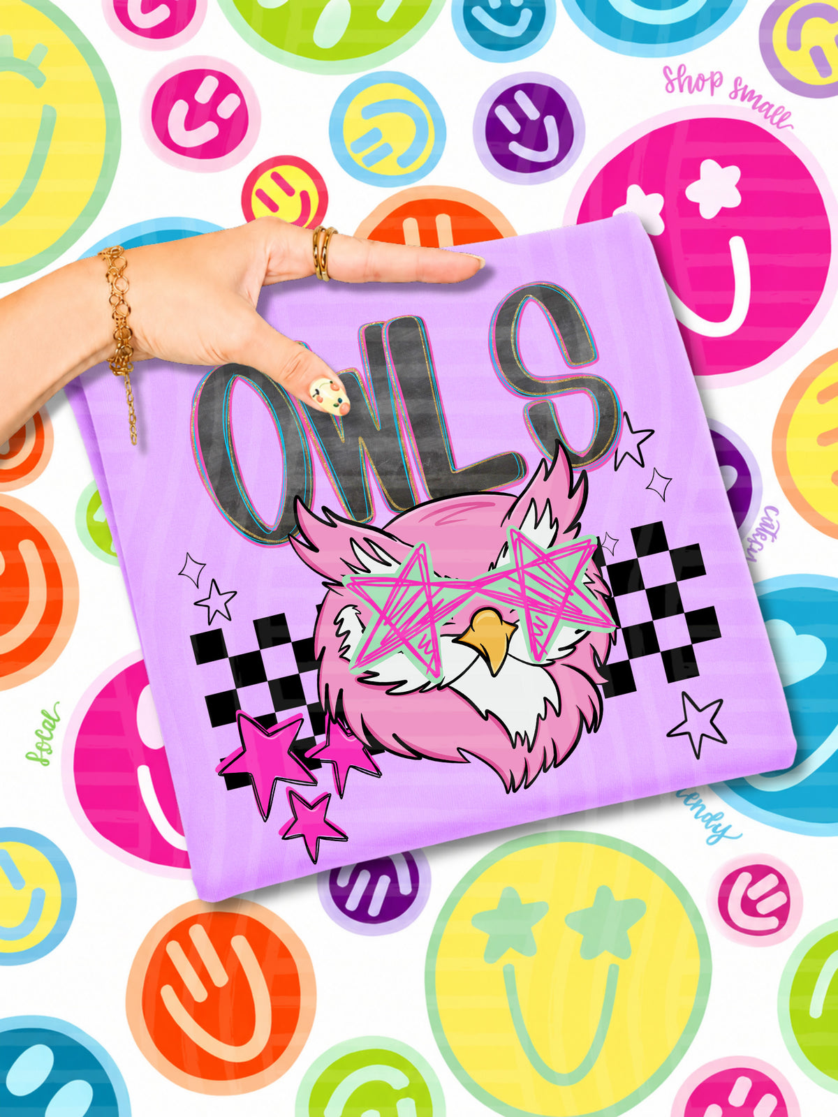 owls starry eyed checks (CAPLINGER) DTF Transfer