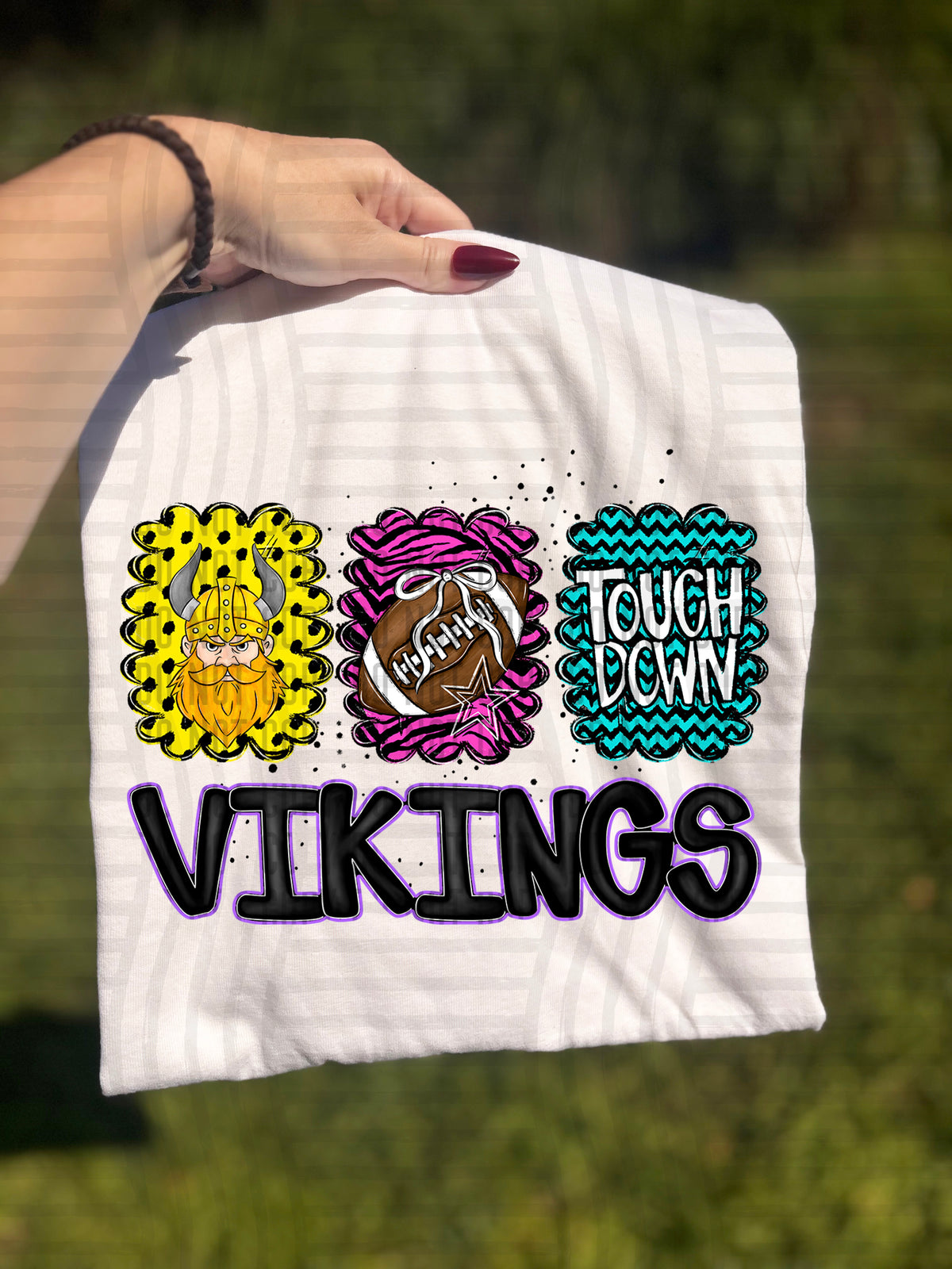 Yellow Vikings Preppy Bright Trio (Caplinger) 113119 DTF transfer