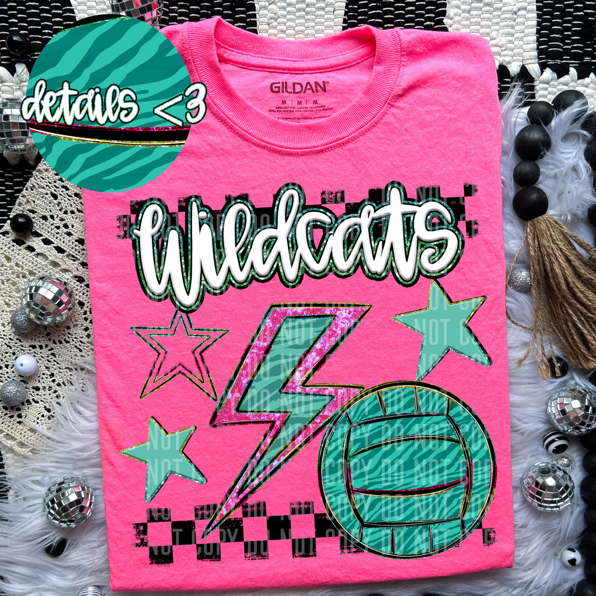 Wildcats Rainbow Volleyball (Caplinger) 97308 DTF transfer