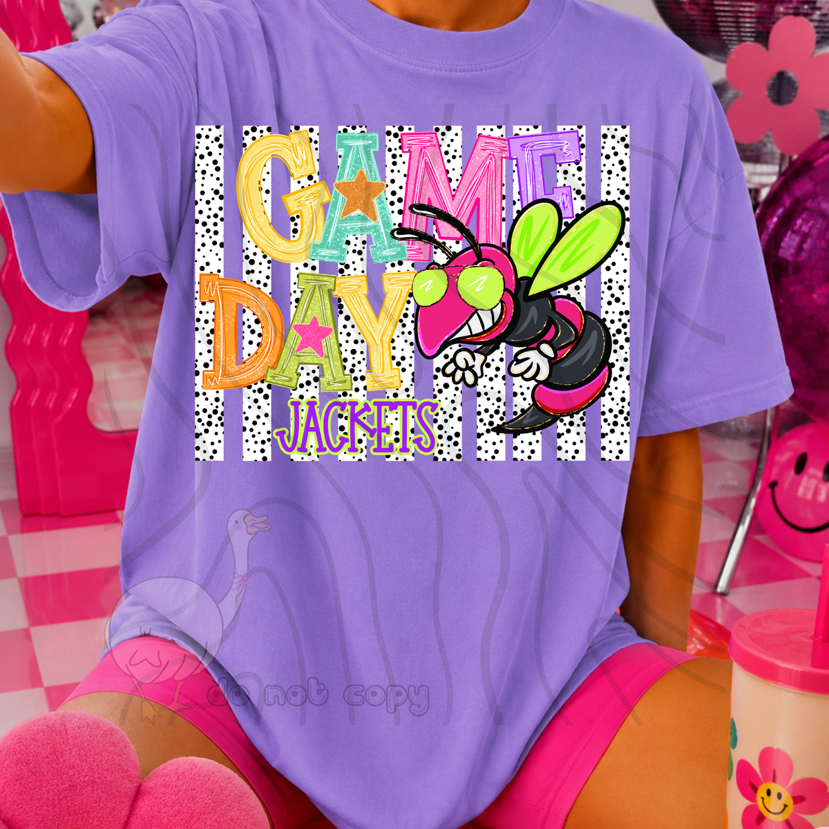 Jackets poppy game day (DKD) DTF Transfer