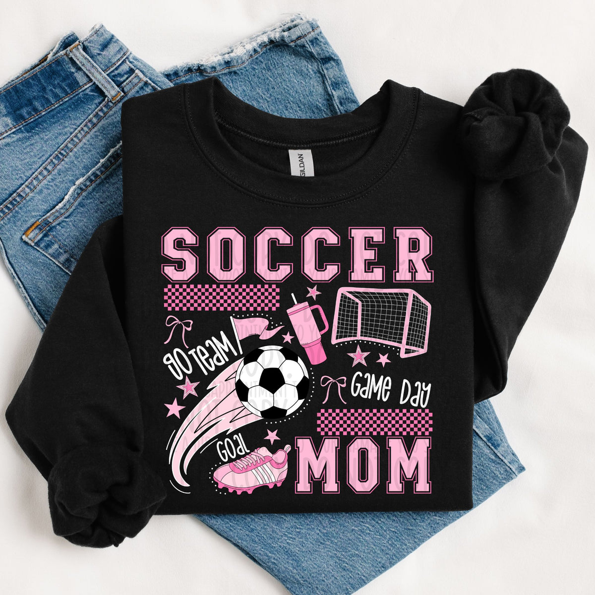 Soccer Mom Pink Items WHITE (SWD) DTF transfer