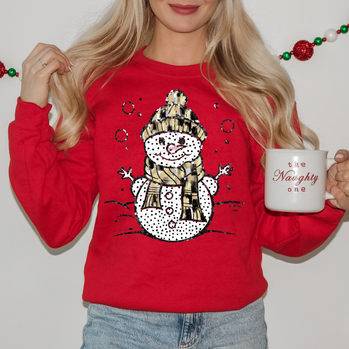 Snowman *Gold/Black* 68031 DTF Transfer