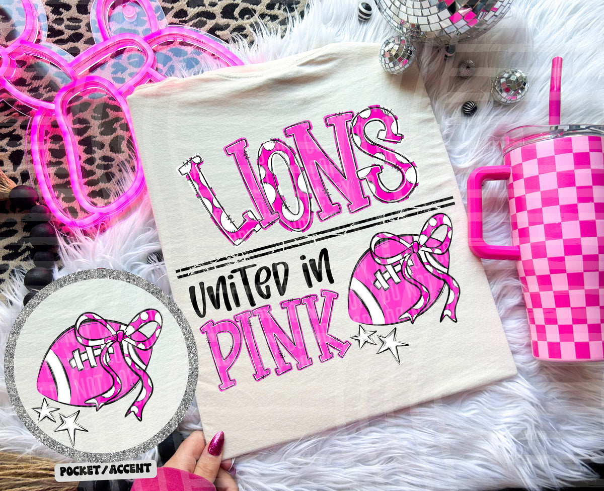 lions united in pink (caplinger) DTF transfer