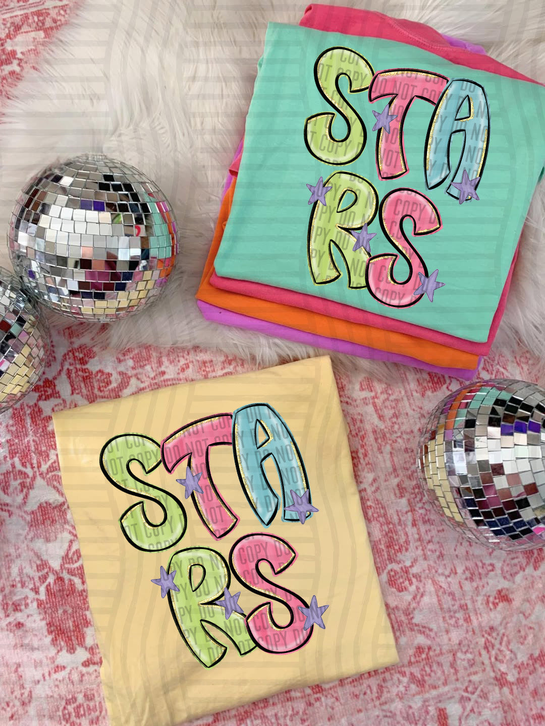 Stars Glittery & Preppy Mascots (Caplinger) DTF transfer