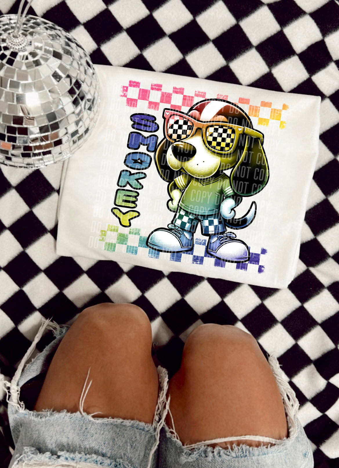 Rainbow Mascot Cartoon Smokey 30722 DTF transfers