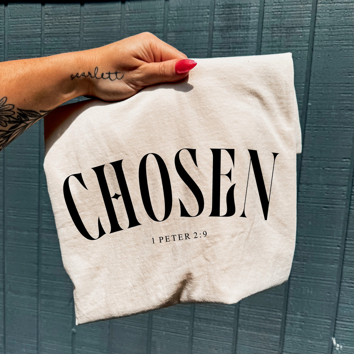 Chosen arched BLACK DTF Transfer
