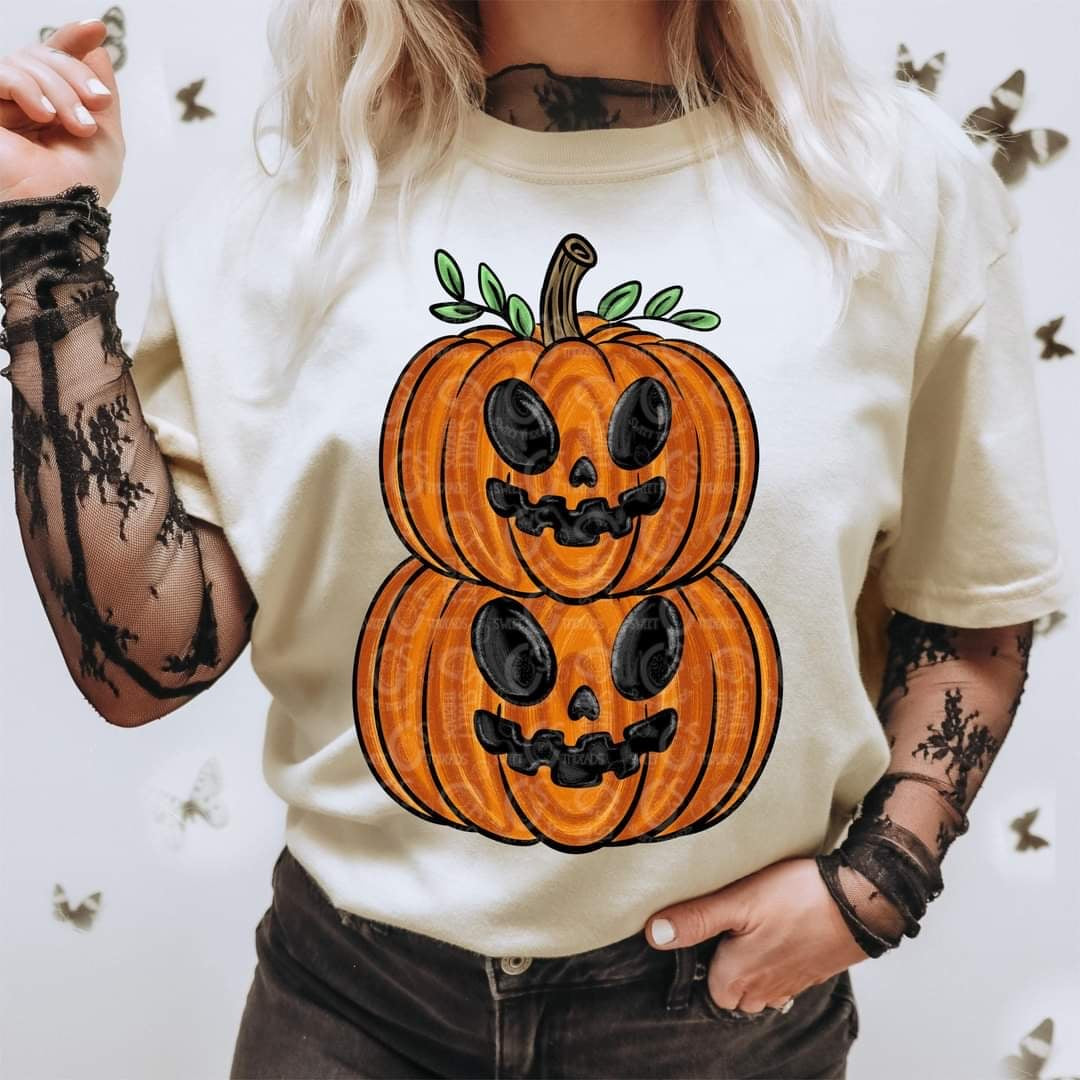 Happy stacked pumpkins  (C’s) 60184 DTF transfer