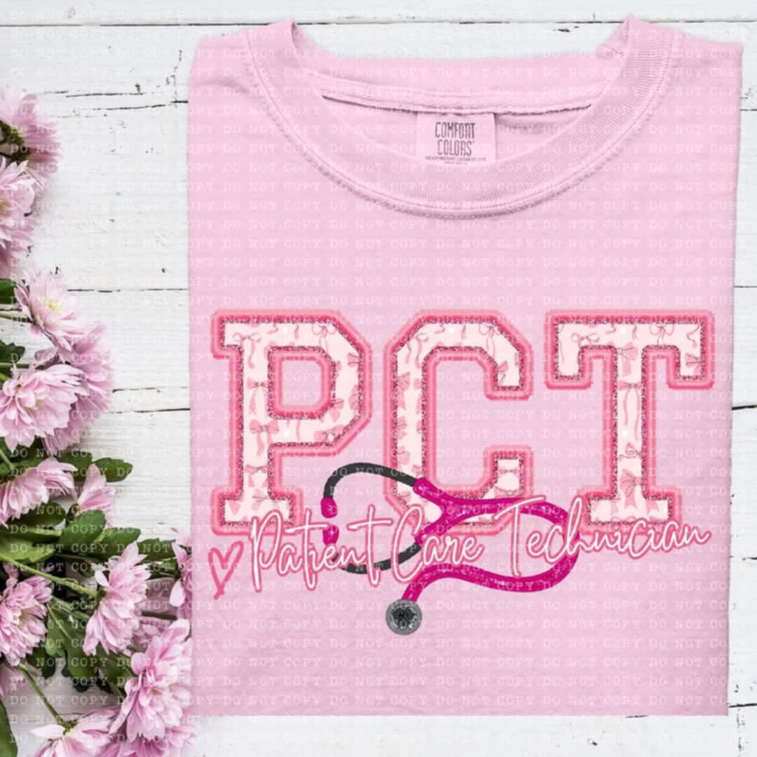 PCT patient care technician coquette (ECHT) 93875 DTF transfer