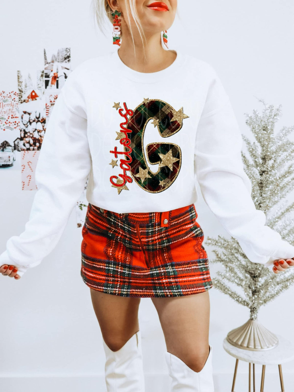 Gators plaid and gold stars (PH) DTF Transfers