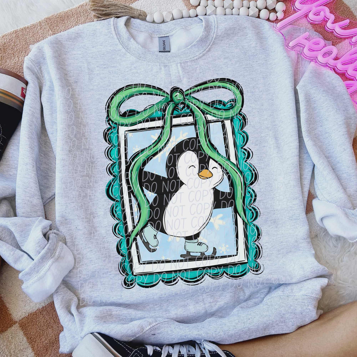 Penguin square Frame (city) DTF transfer