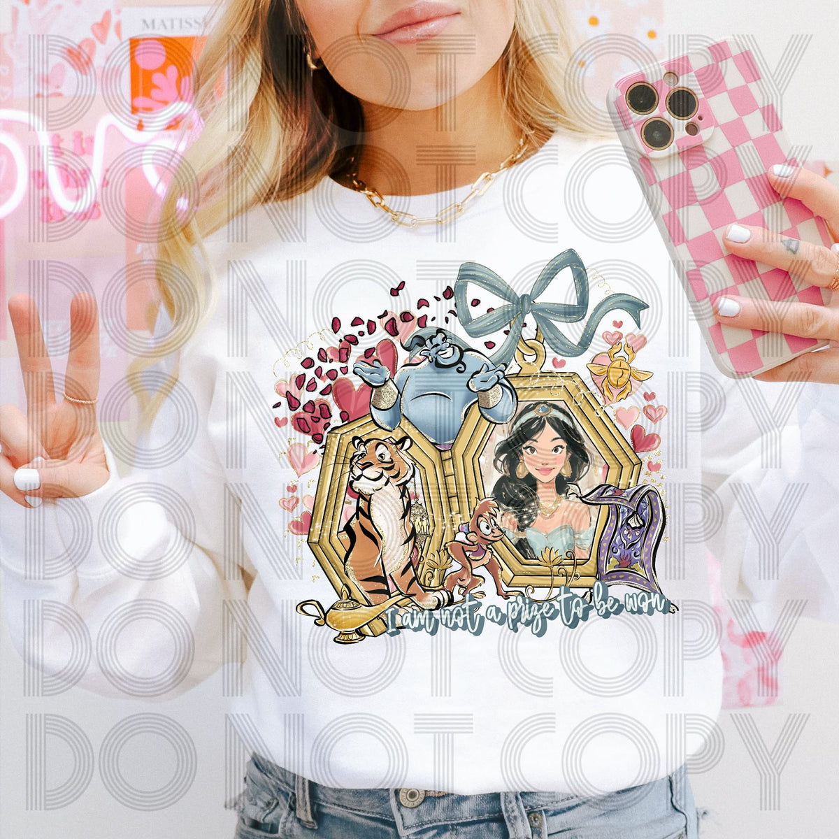 I am not a prize to be won locket (renewed) DTF transfer