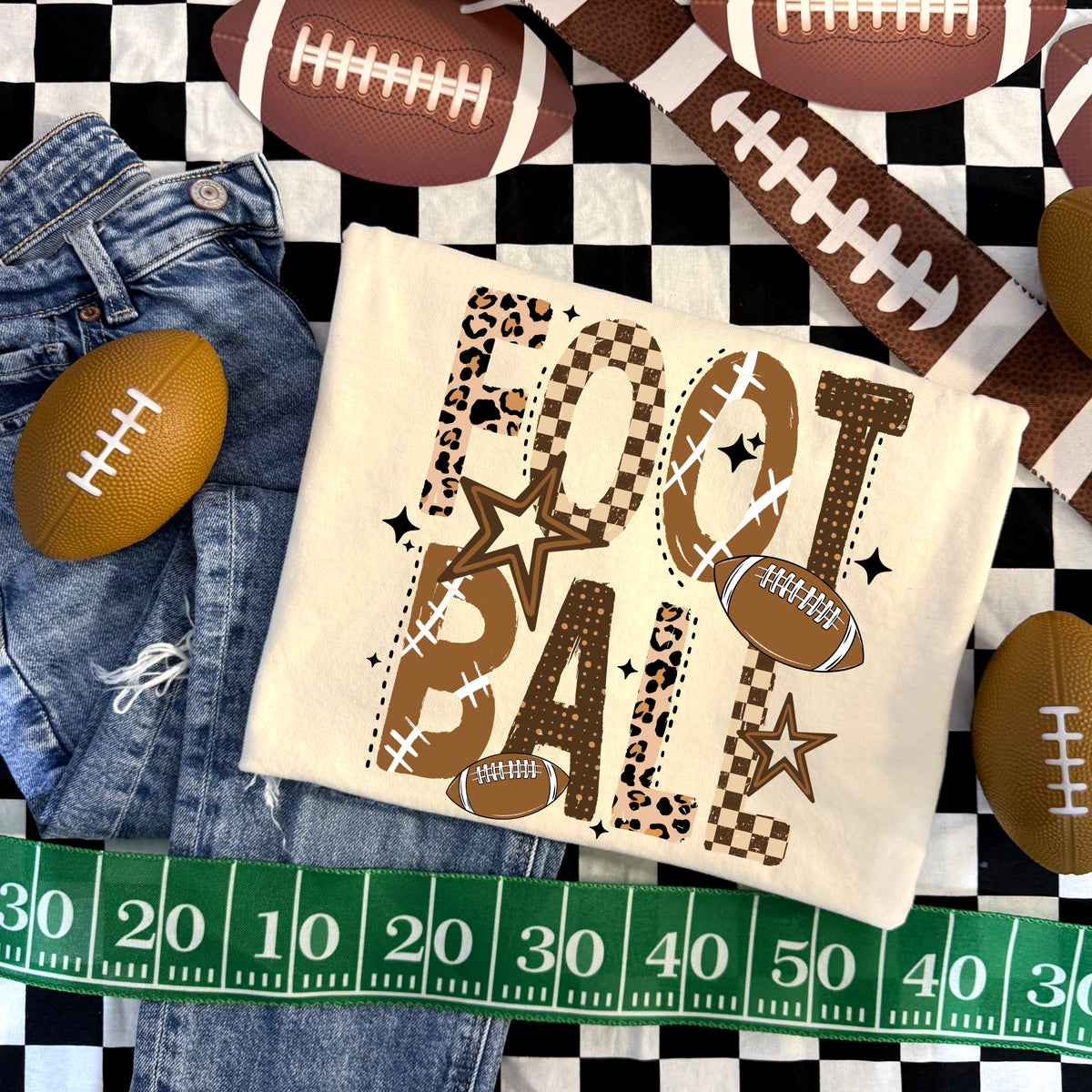 Football with patterns (csc) DTF Transfer
