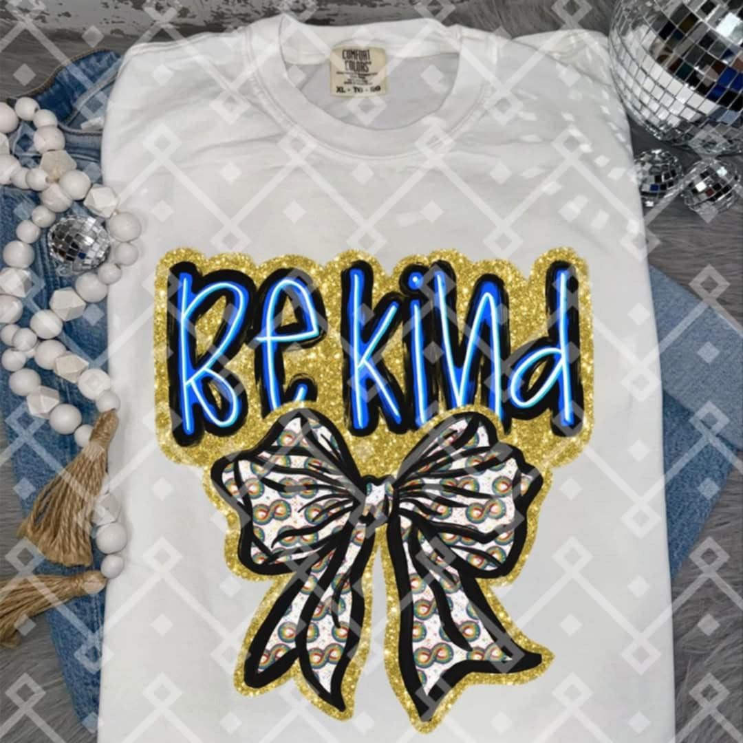 Be kind autism bow (Crafti) 96605 DTF transfer