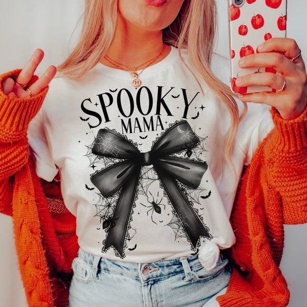 Spooky mama black bow 50990 DTF transfer