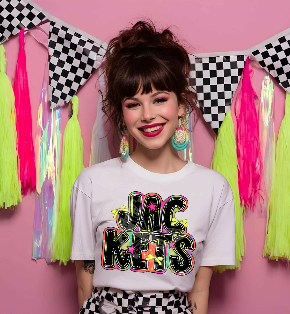 Jackets colorful mascot (with bows) (C’s) DTF transfer
