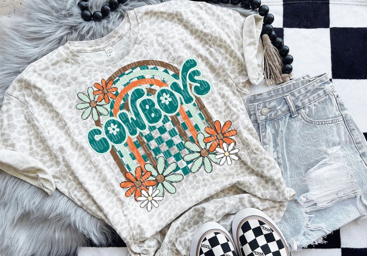Floral Arch Mascot Cowboys 49228 DTF TRANSFER