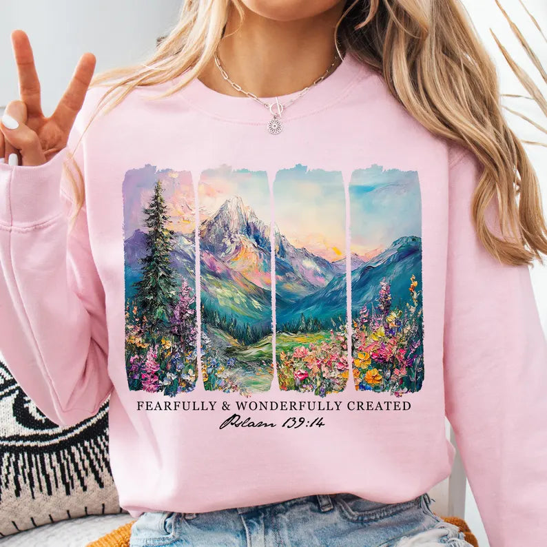 Fearfully and wonderfully created mountain scenery 94726 DTF transfer