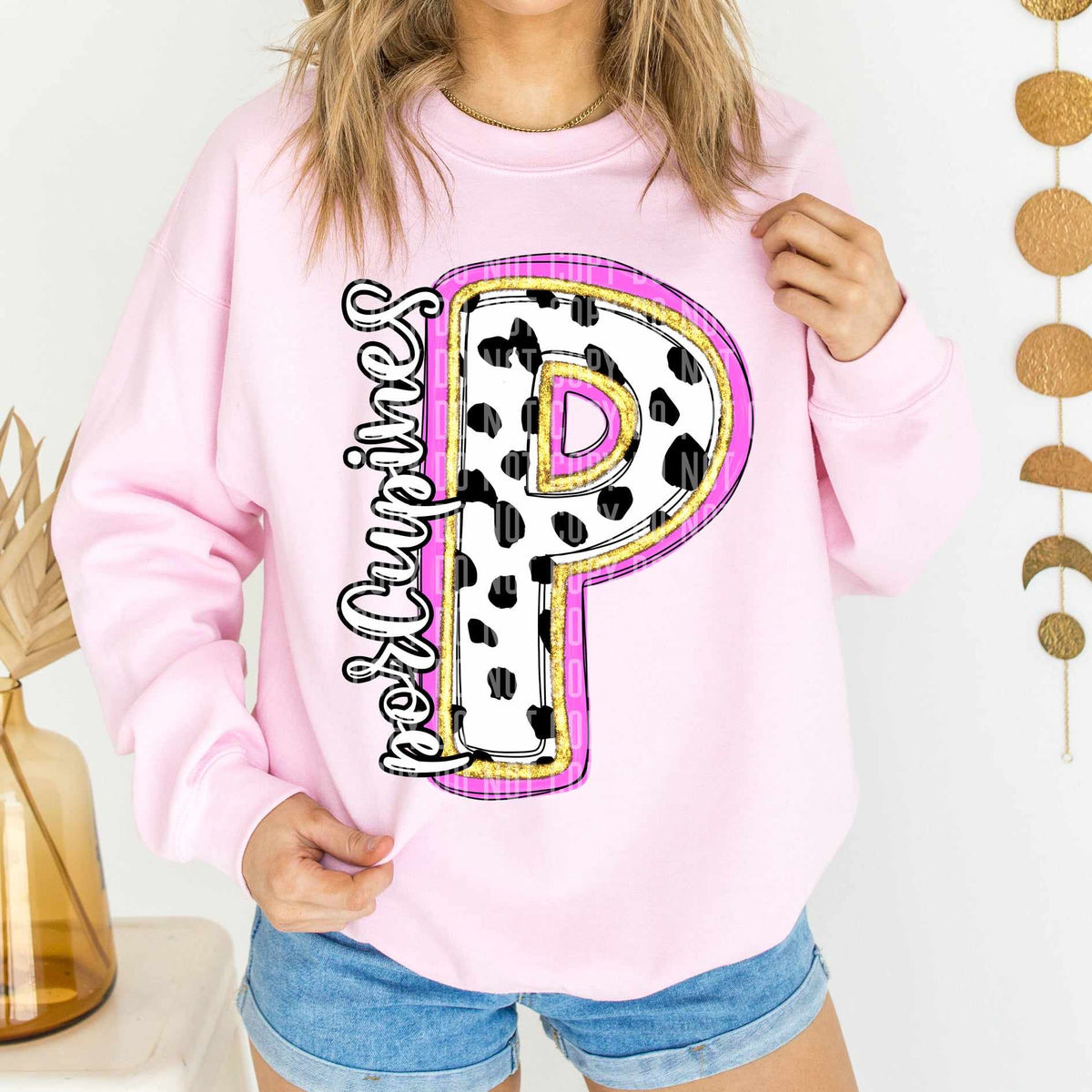Porcupines Polka Font Mascot Caplinger 56194 DTF transfer
