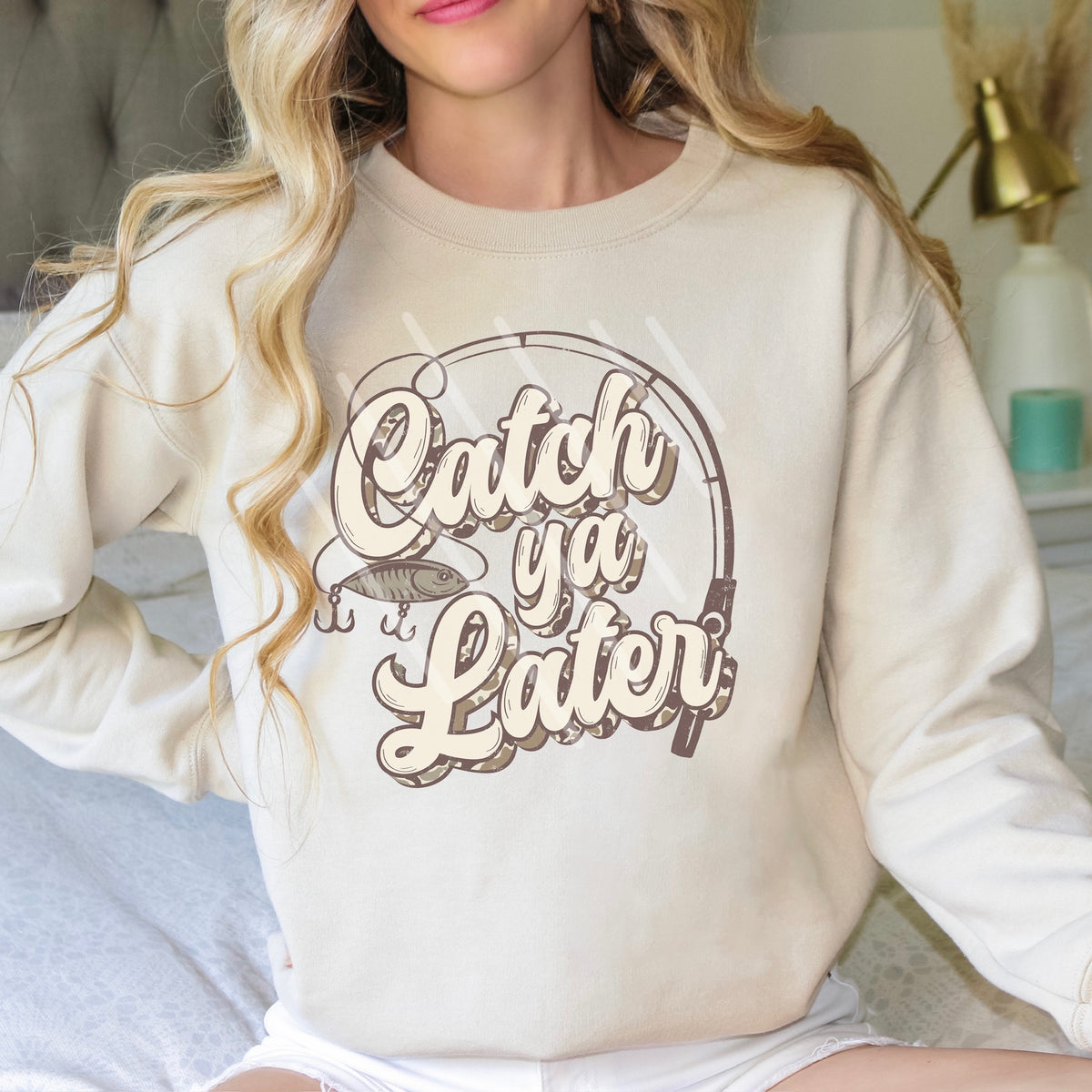 Catch Ya Later fishing camo scarlow 110300 DTF transfer