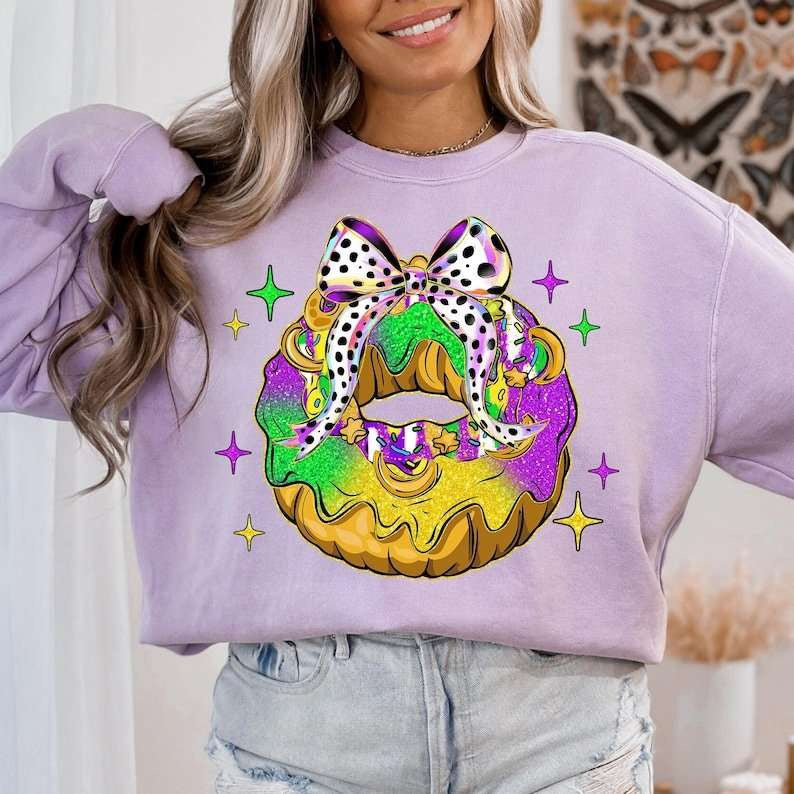 Mardi Gras cake 77678 DTF transfer