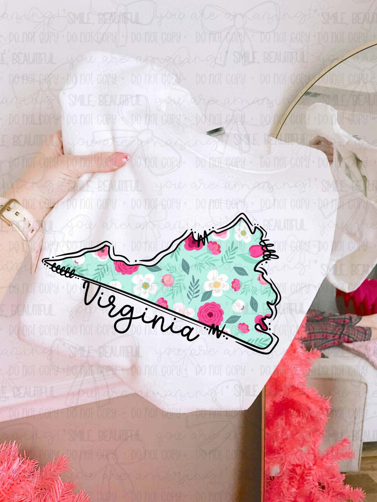 Virginia Floral State (Carter) DTF Transfer
