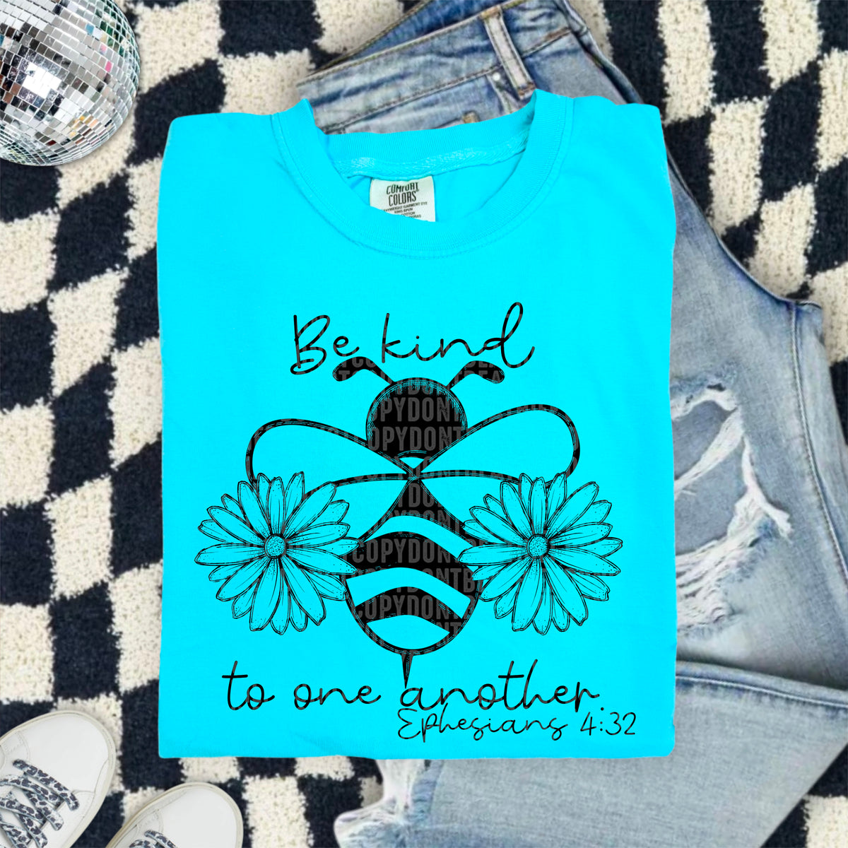 Be kind to one another BLACK 103411 DTF transfer