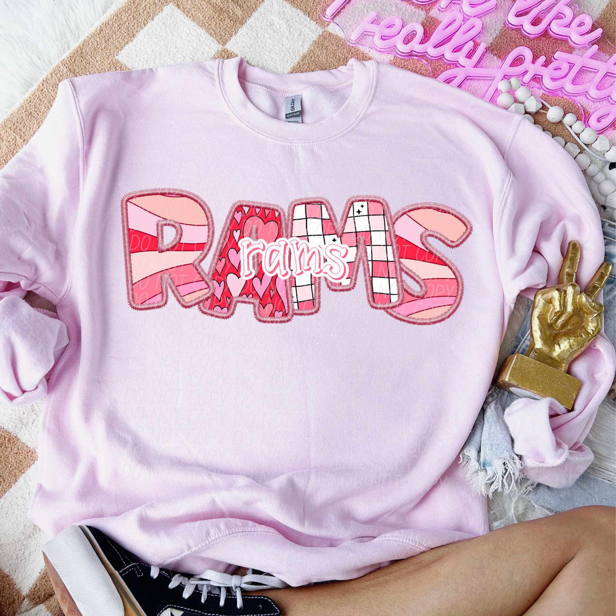 Rams pink groovy (CITY) 80548 DTF transfer