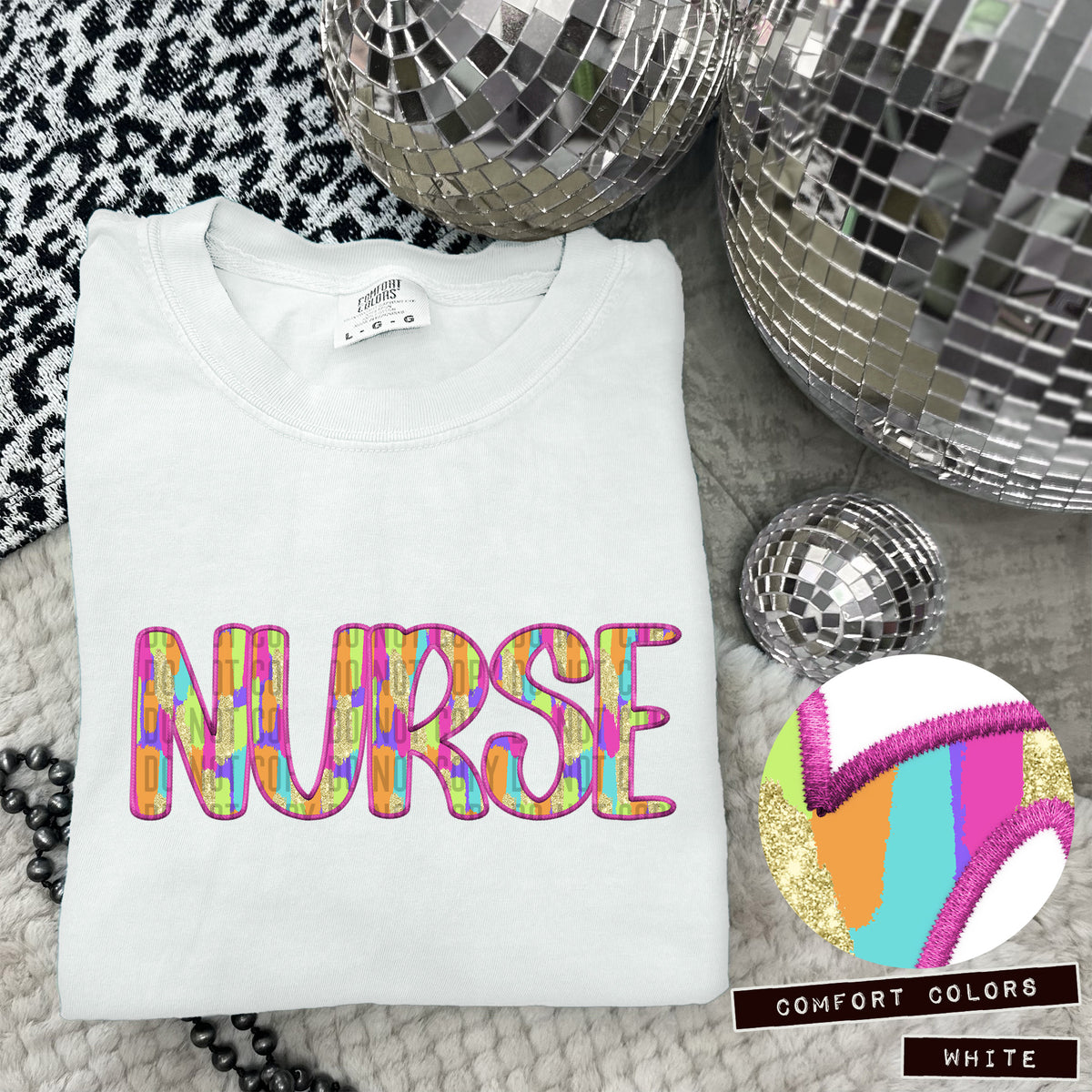 Nurse Juneberry Brushstrokes (Caplinger) DTF transfer