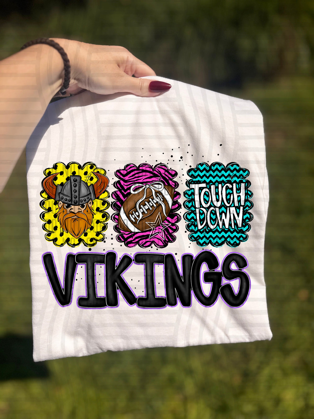 Vikings Preppy Bright Trio (Caplinger) 113120 DTF transfer