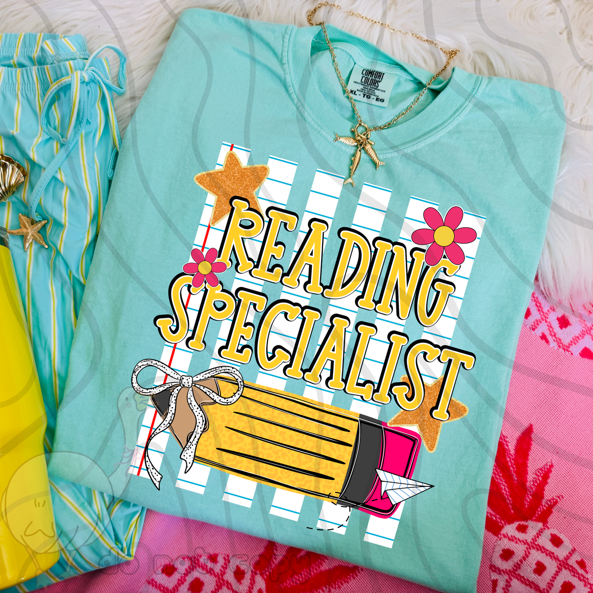 Reading specialist pencil stripes (DKD) DTF Transfer