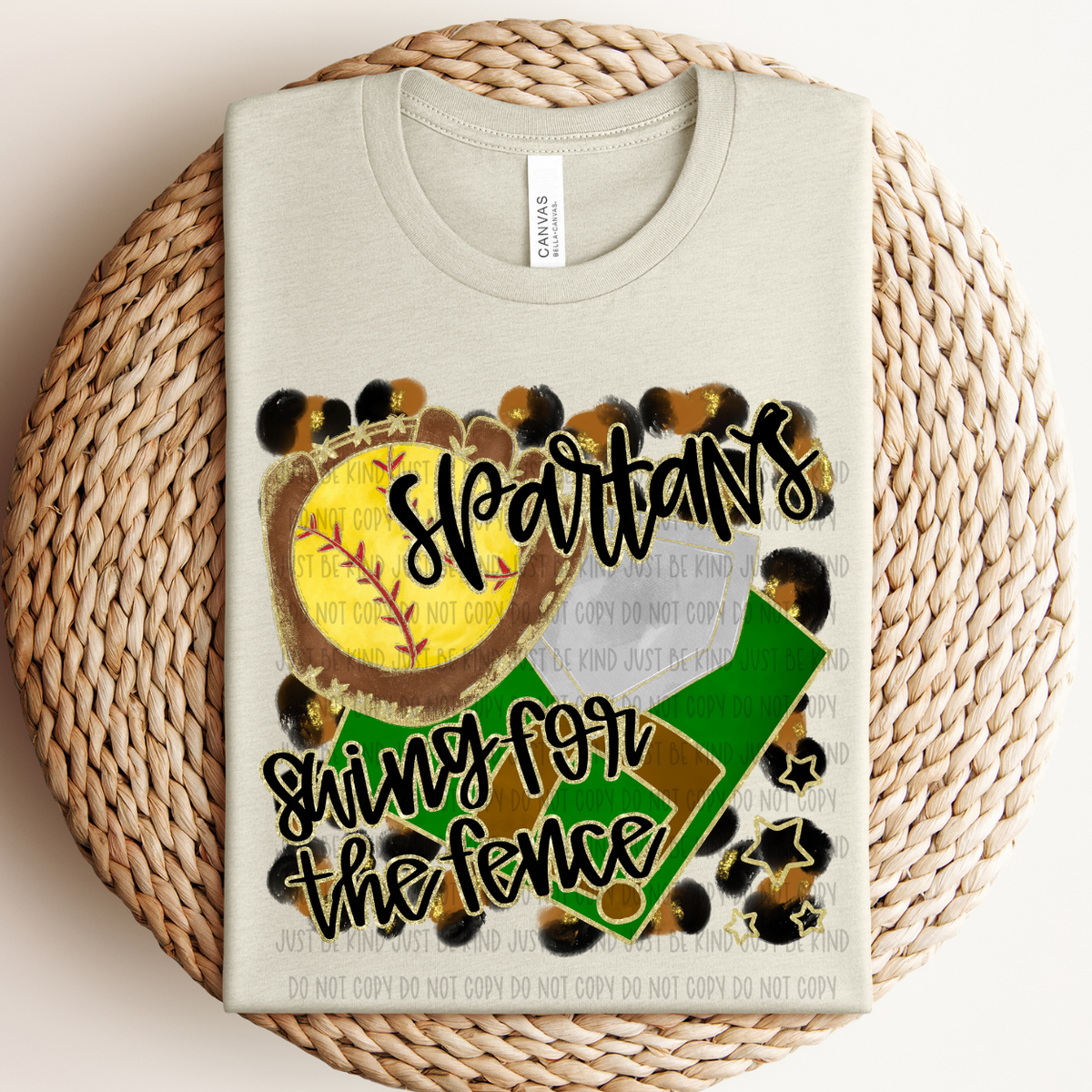 Softball Spartans For The Fence (Caplinger) 83512 DTF Transfer