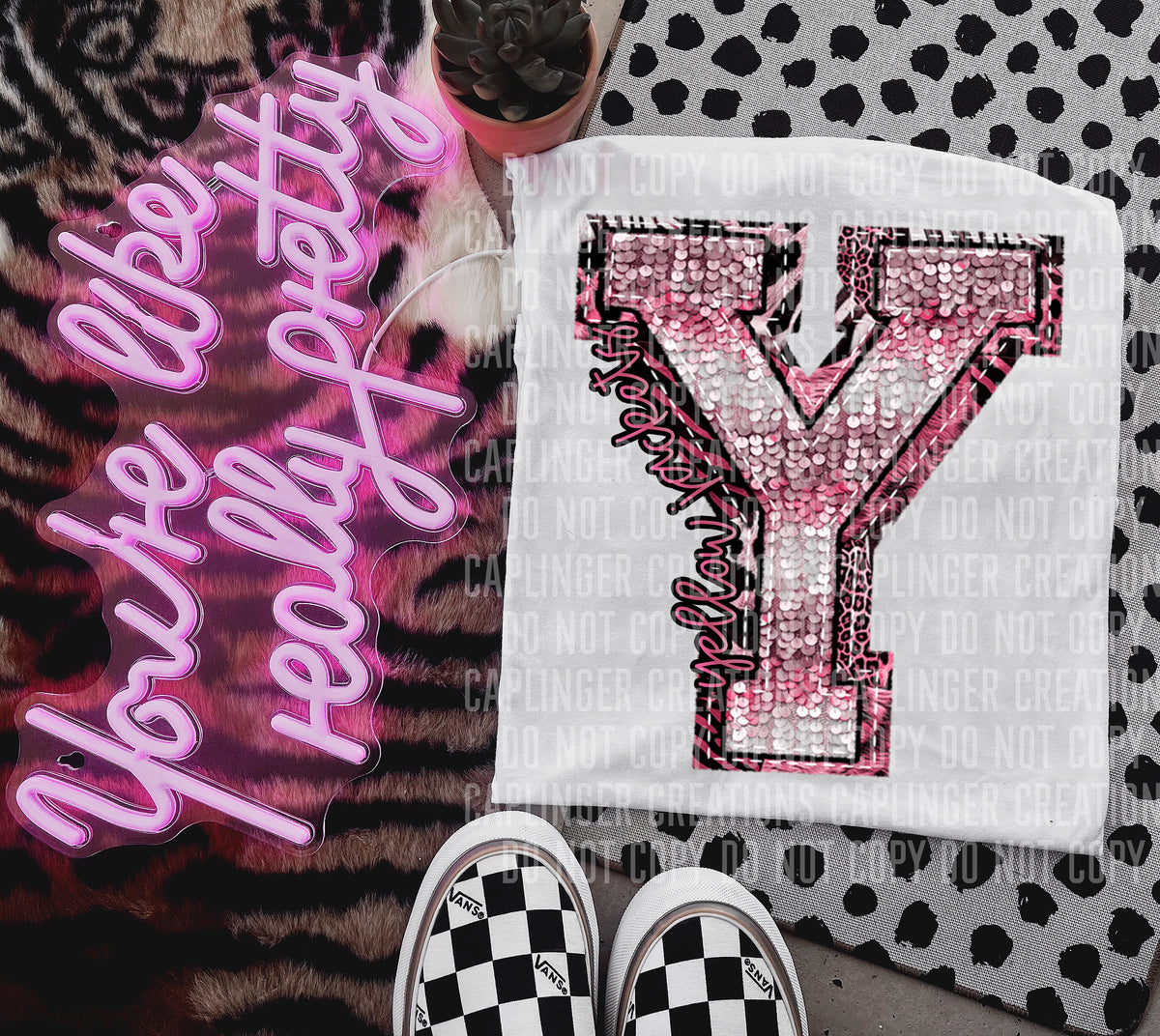 Yellow Jackets wild and pink (Caplinger) DTF transfer