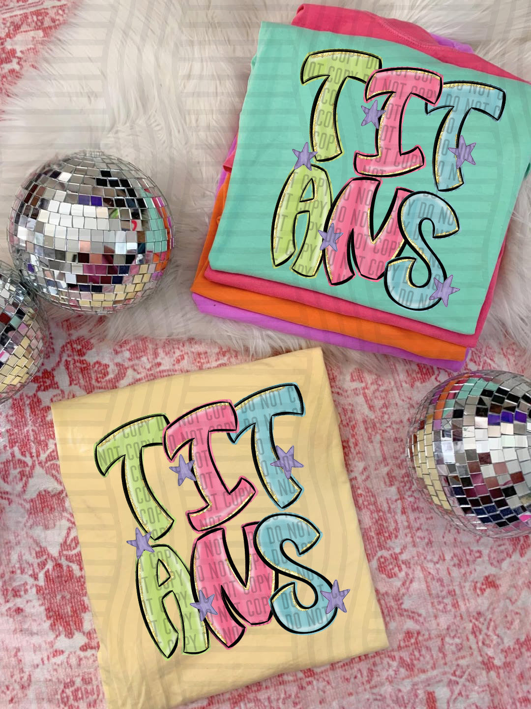 Titans Glittery & Preppy Mascots (Caplinger) DTF transfer