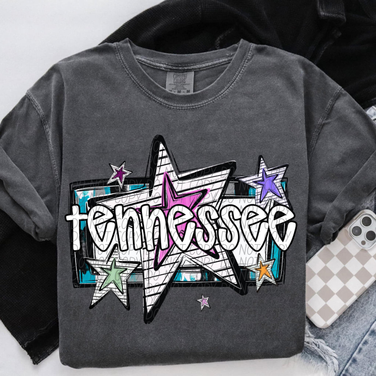 Tennessee stars (CITY) 85391 DTF transfer