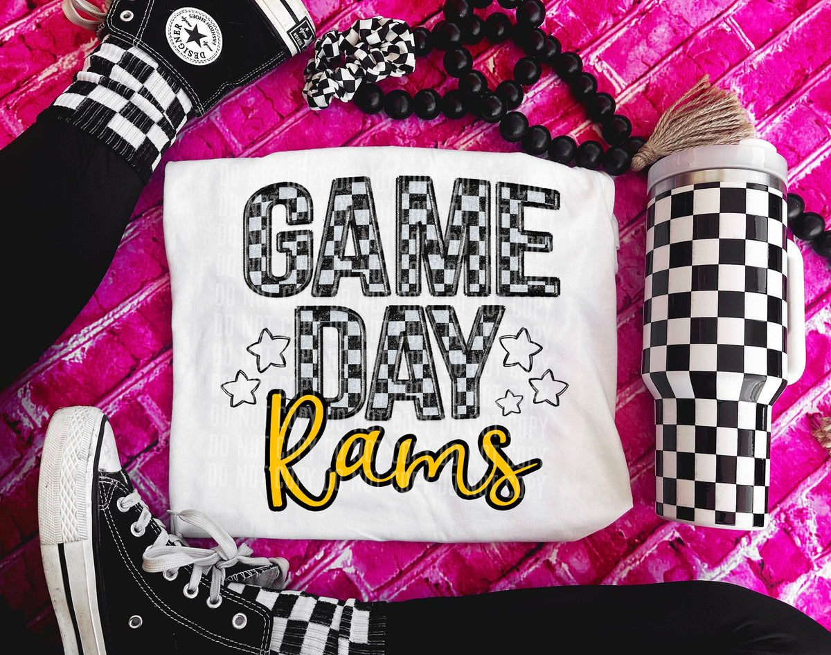 Game Day rams (yellow) 30902 DTF transfers