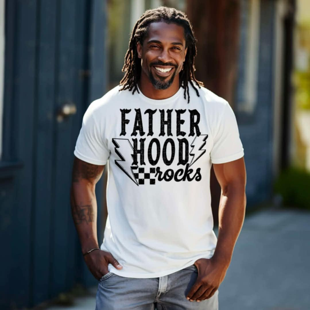Fatherhood rocks BLACK (CSC) 91560 DTF transfer