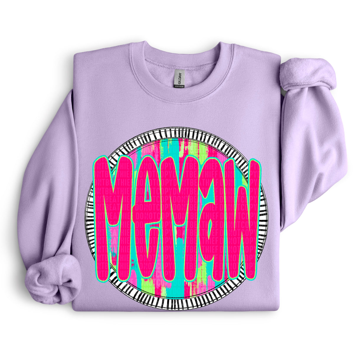 Memaw pink font circle 106177 DTF transfer