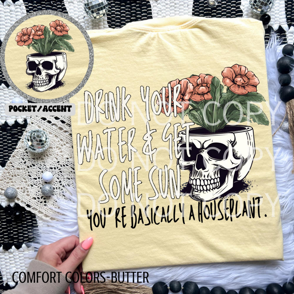Drink some water & get some sun BACK (CSG) 91176 DTF transfer