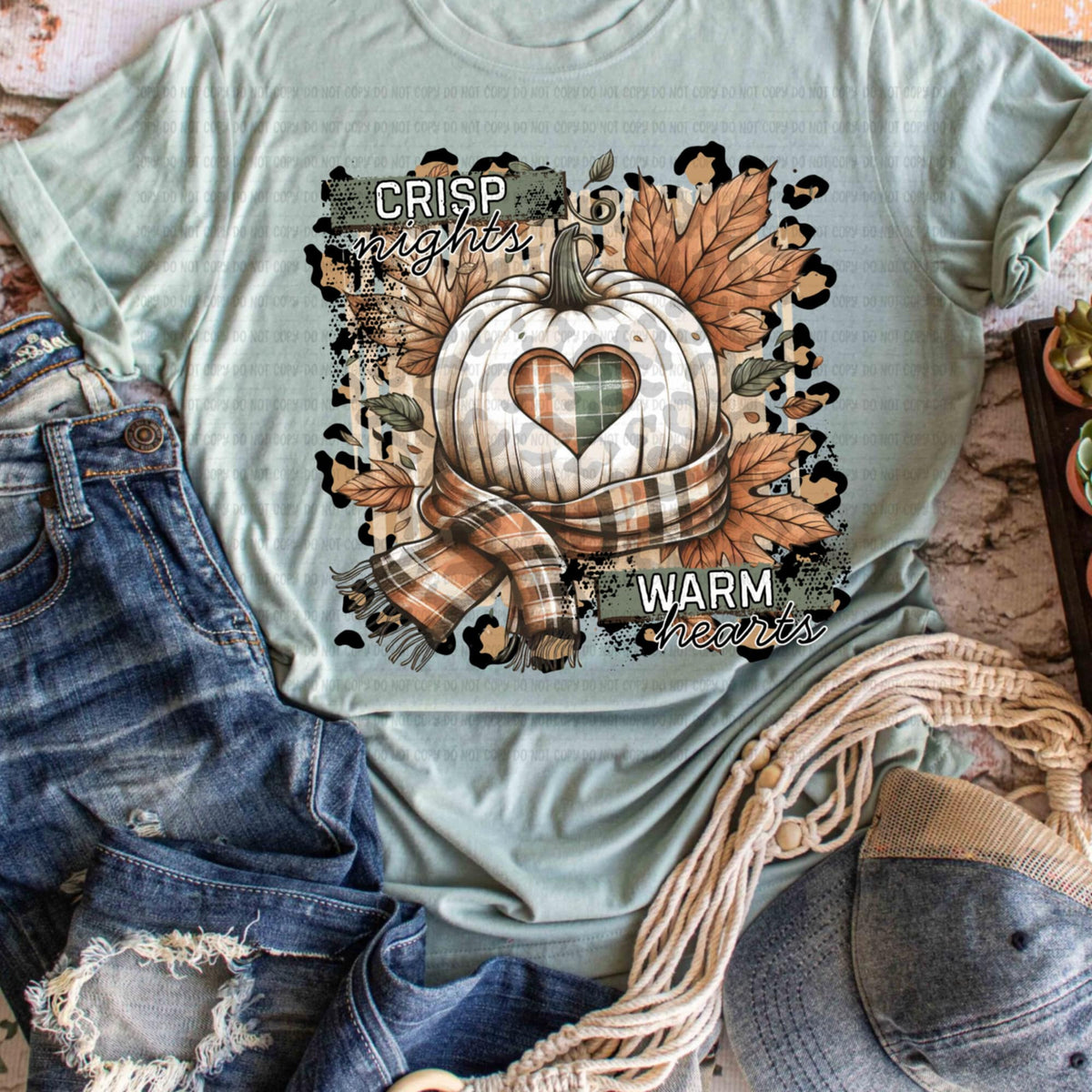 Crisp Nights Scarf Pumpkin REVEL DTF transfer