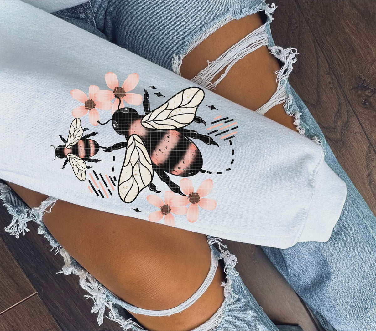 Pink Bee (linda) DTF transfer