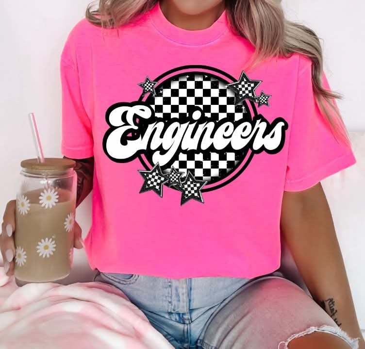 Engineers checkered circle (S&G) 82335 DTF transfer