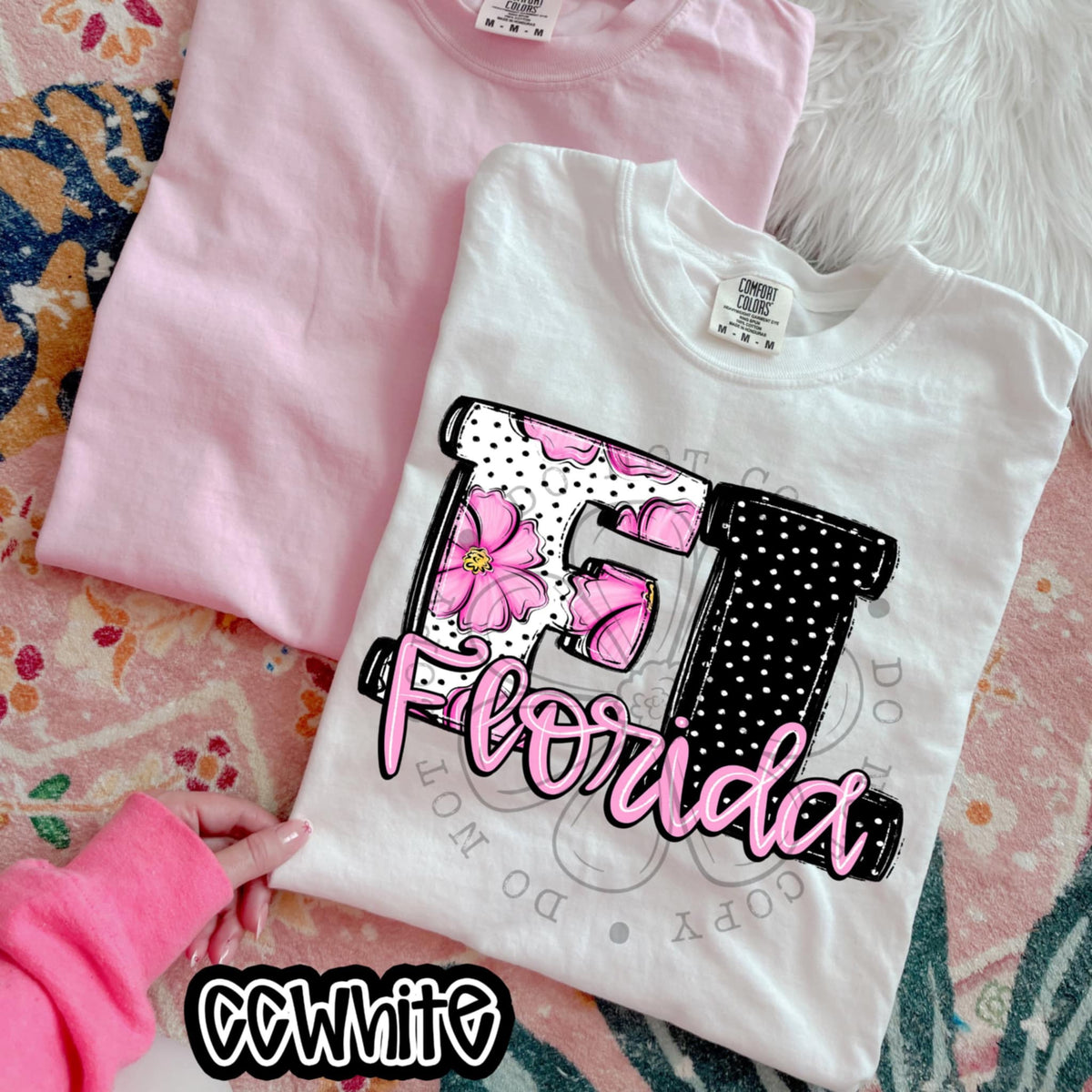 FL Florida pink flowers (SWD) 94522 DTF transfer