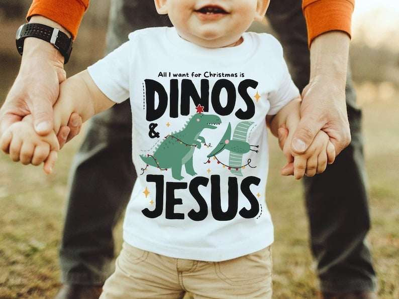 All I want for Christmas is Dinos and Jesus (KARTA) 62877 DTF transfer