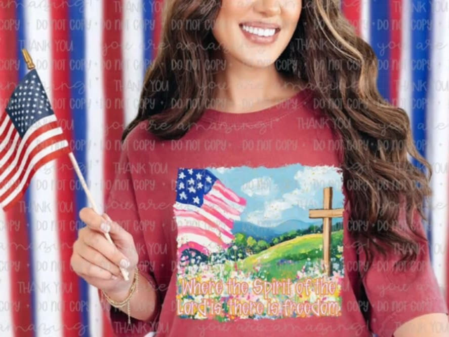 Where the spirit of the lord is there is freedom (OHD) 99530 DTF transfer