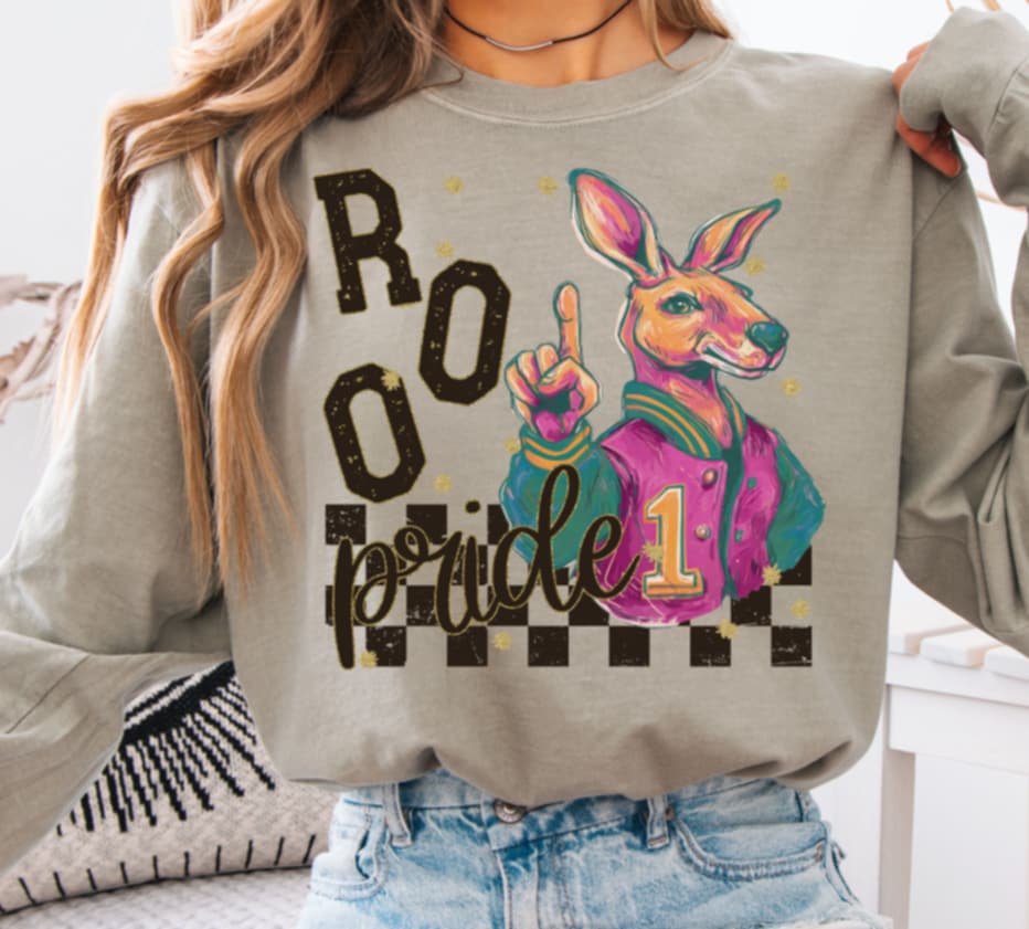 Roo Pride mascot (s&g) DTF transfer