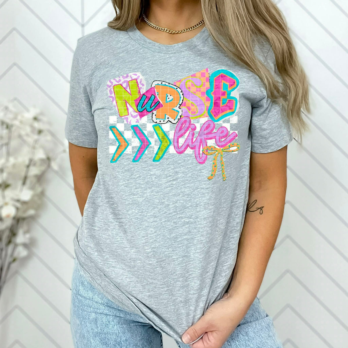 Nurse life arrows and bow (c’s) DTF transfer