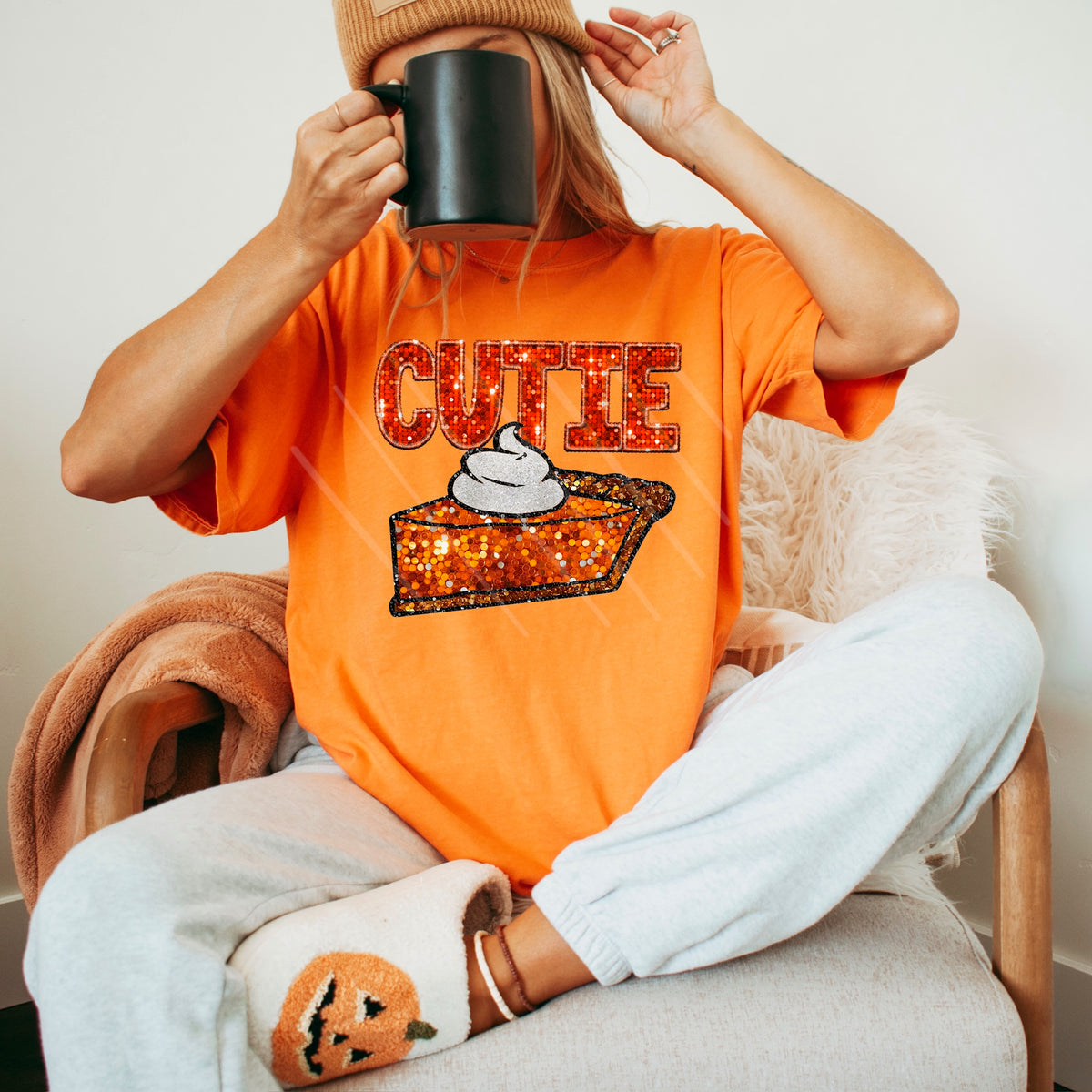 Cutie Pie faux sequins 111822 DTF transfer