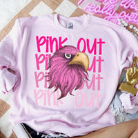 Pink out stacked Eagle 60045 DTF transfer